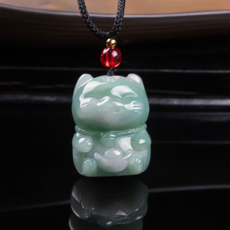 Natural Emerald Jade Lucky Cat - đánh giá và giá Women Fashion Designer