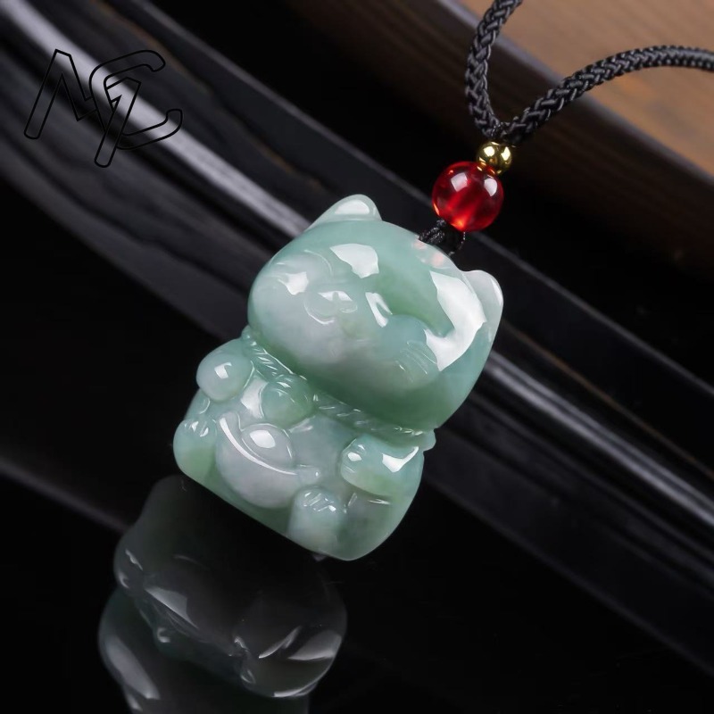 Natural Emerald Jade Lucky Cat - đánh giá và giá Women Fashion Designer