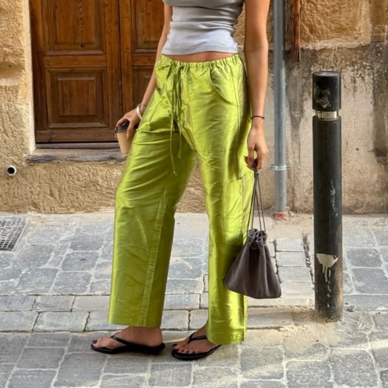 Women Y2K Metallic Shiny Cargo - đánh giá và giá Women'S Fashion Utility Pants