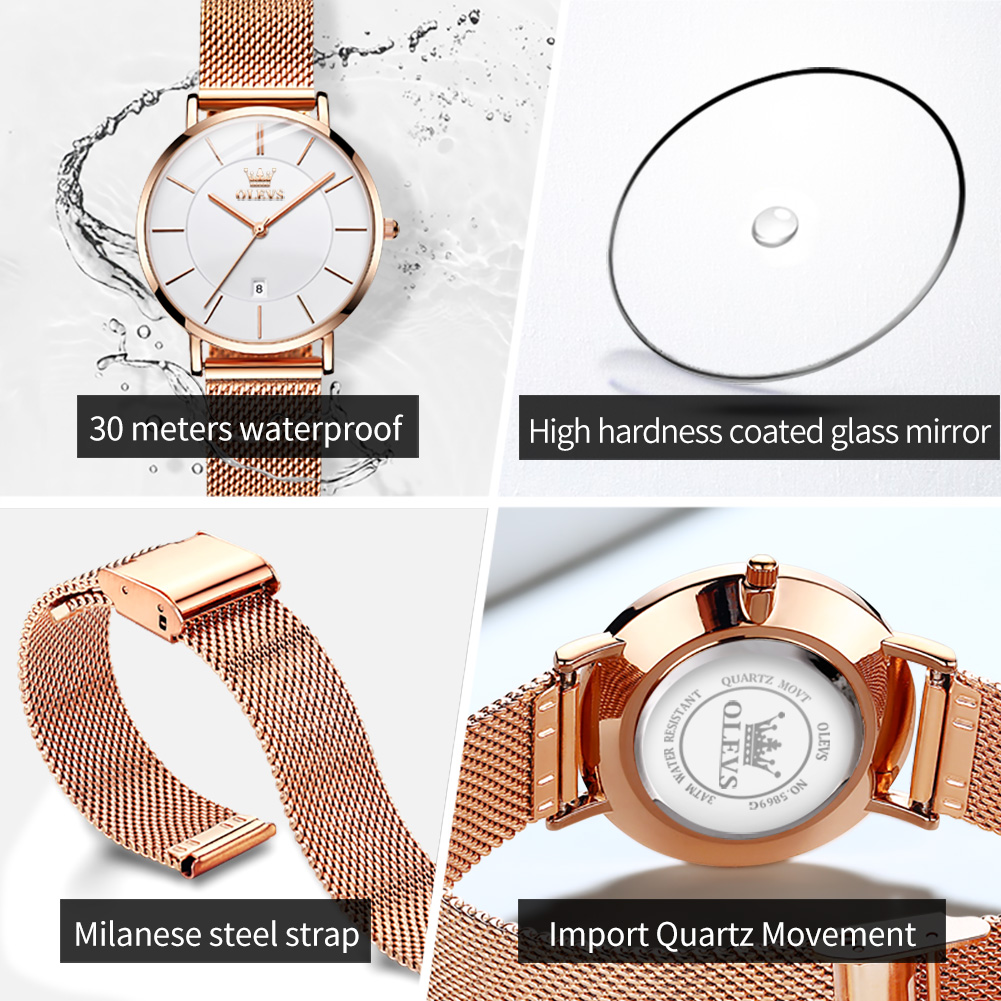 OLEVS Woman Watch 5869 Elegant - đánh giá và giá Fashion Women Watches