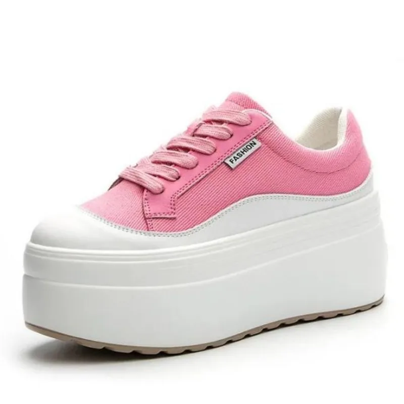 8cm New Canvas Genuine Leather - đánh giá và giá Sneakers Fashion Women