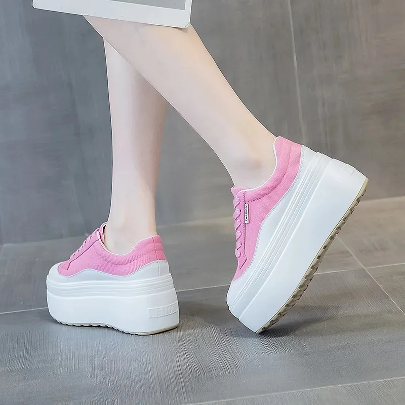 8cm New Canvas Genuine Leather - đánh giá và giá Sneakers Fashion Women