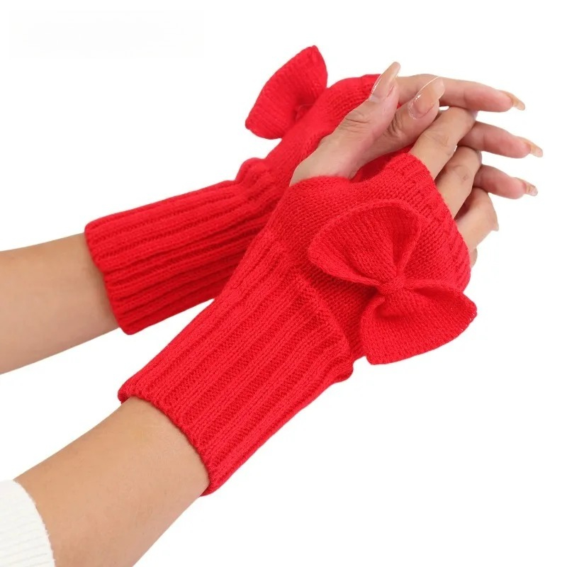 Knit Bow Fingerless Gloves – S - đánh giá và giá Women'S Fashion Gloves