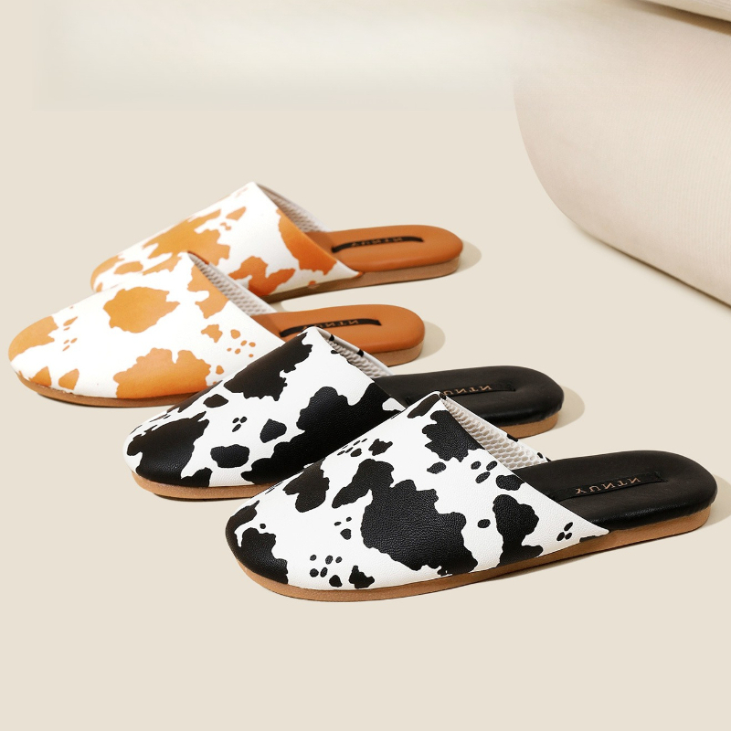 Lovely Cow‑print Detail Flat S - đánh giá và giá Women Fashion Brand