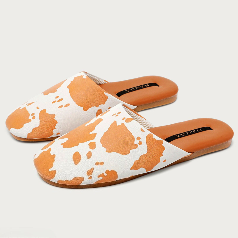 Lovely Cow‑print Detail Flat S - đánh giá và giá Women Fashion Brand