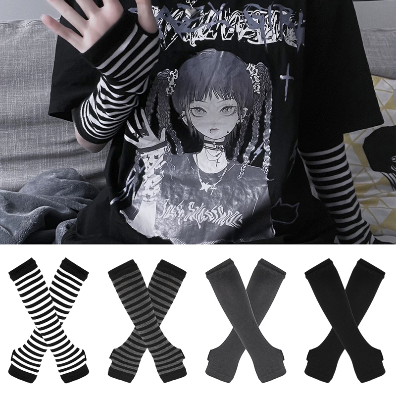 Women Long Sleeve Gothic Strip - đánh giá và giá Women'S Fashion Gloves