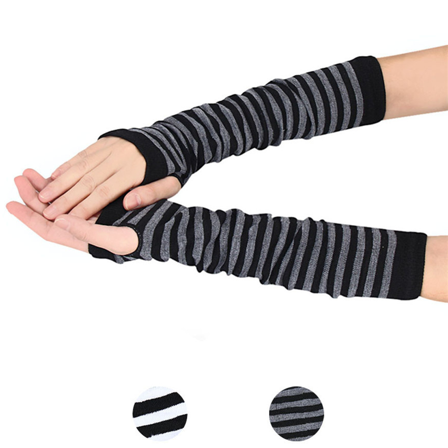 Women Long Sleeve Gothic Strip - đánh giá và giá Women'S Fashion Gloves