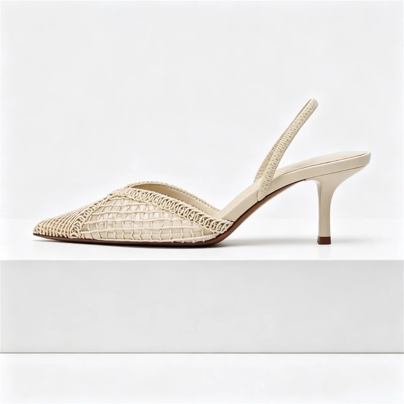 Mesh Woven Heeled Sandals Wome - đánh giá và giá Women Fashion Brand